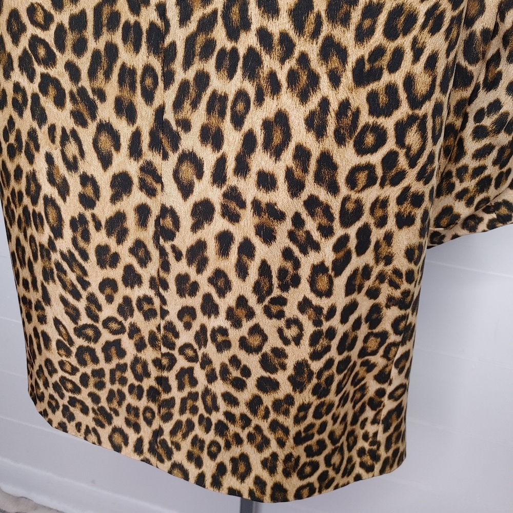 Zara Leopard Print Open Blazer Size XXL - Picture 9 of 12